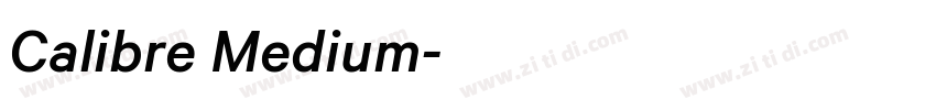 Calibre Medium字体转换